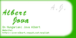 albert jova business card